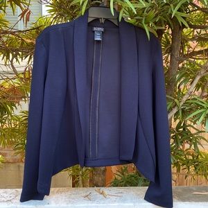 Navy soho apparel blazer with shawl collar